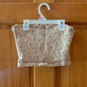 beige tube top